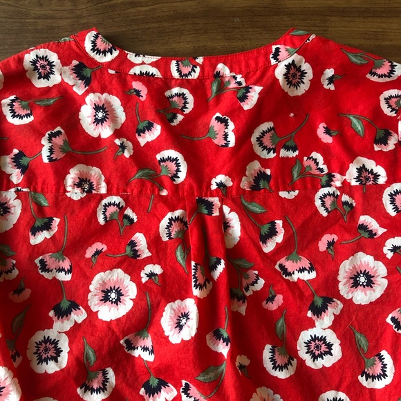 J Crew tie-front foral button down blouse - Picture 12 of 14